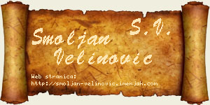 Smoljan Velinović vizit kartica